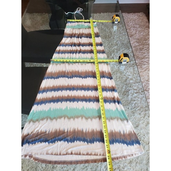 Neiman Marcus Women Multicolor Viscose Halter Neck Sleeveless Long Maxi Dress XS - Picture 6 of 11